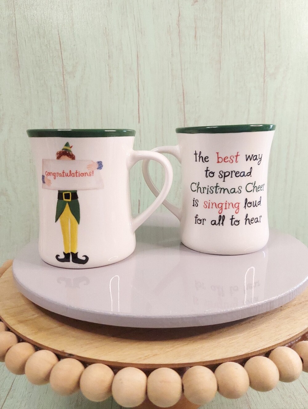 2 Pottery Barn Elf Mugs